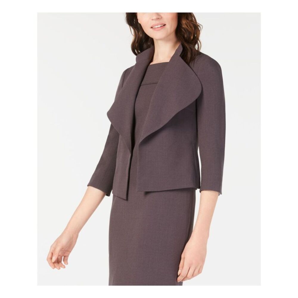 ANNE KLEIN Womens Gray Jacket Size: 4